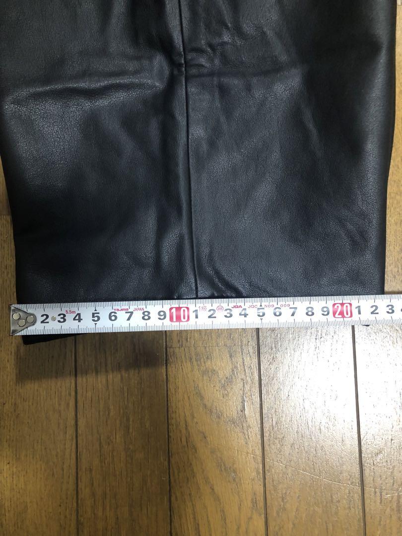 メンズ　フェイクレザーパンツ　ポリウレタン