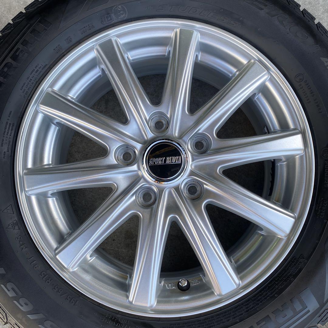 中古溝あり‼️ピレリスタッドレスセット2023年製195/65R15