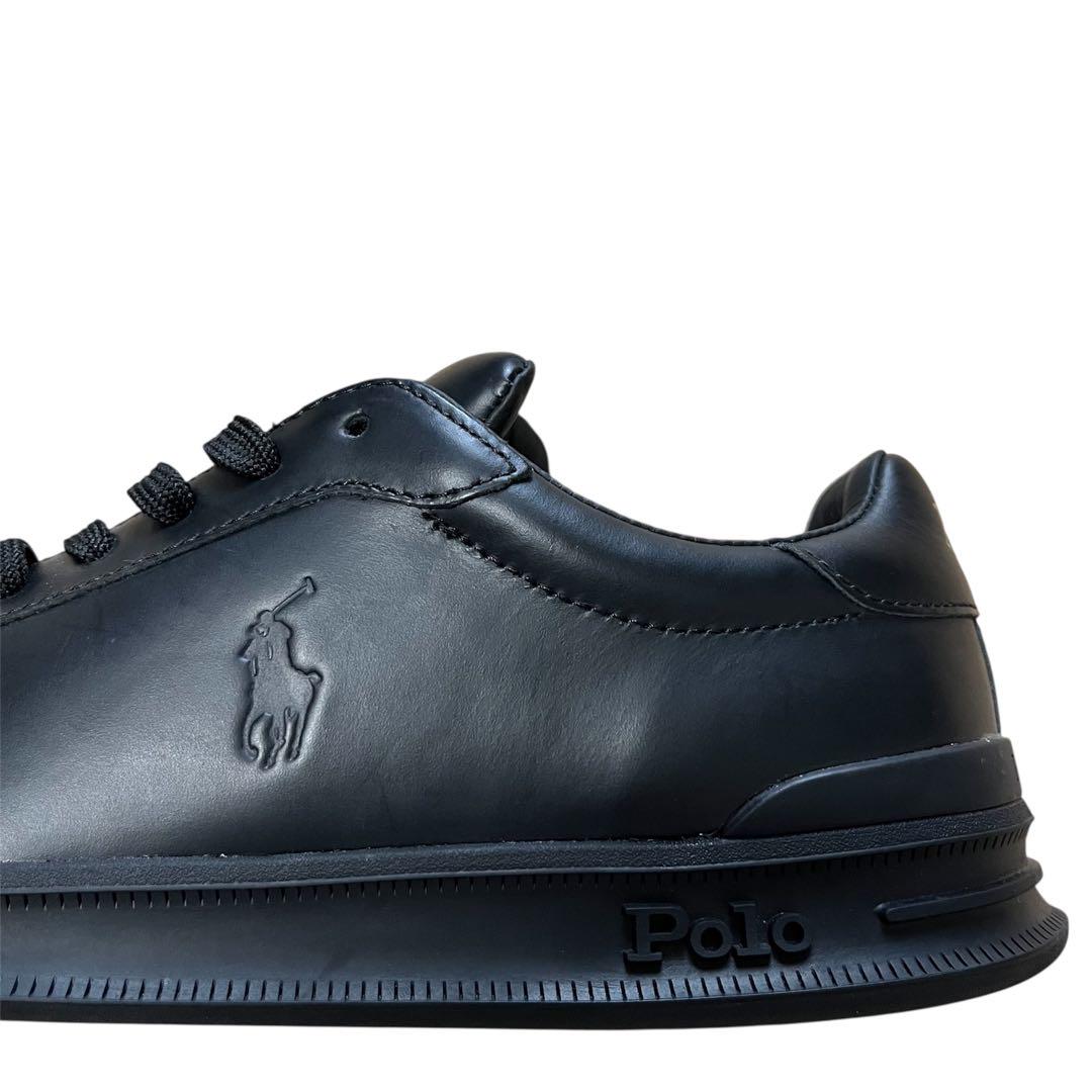 【美品】POLO RALPH LAURENロゴレザースニーカー　25.5cm