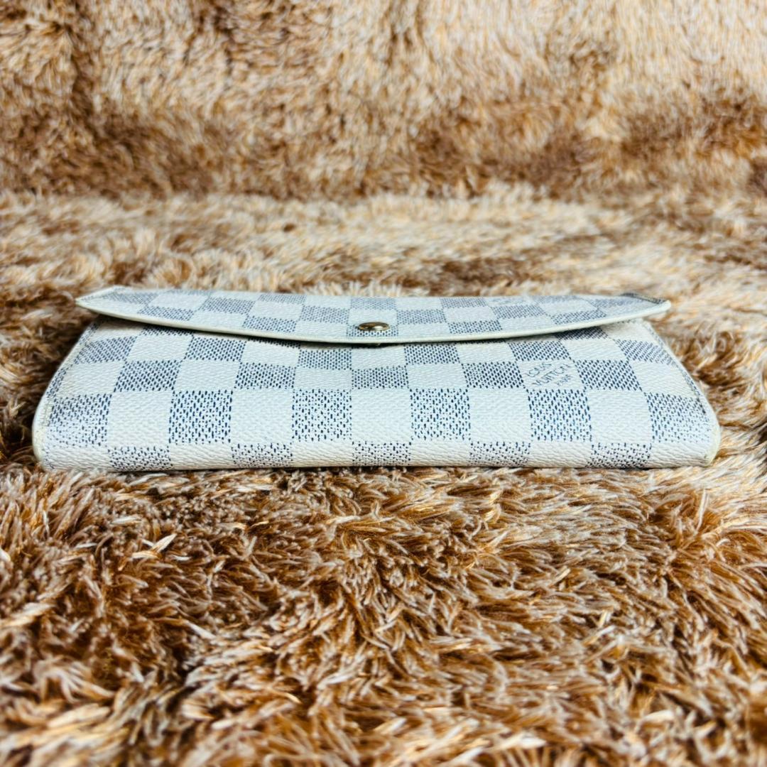 【美品】LOUIS VUITTON ダミエ　アズール 　ホワイト　長財布
