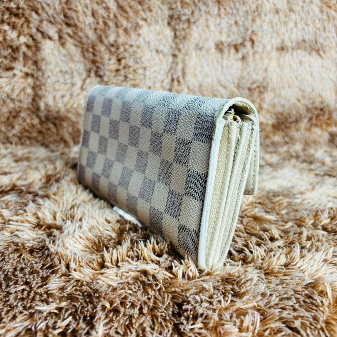 【美品】LOUIS VUITTON ダミエ　アズール 　ホワイト　長財布