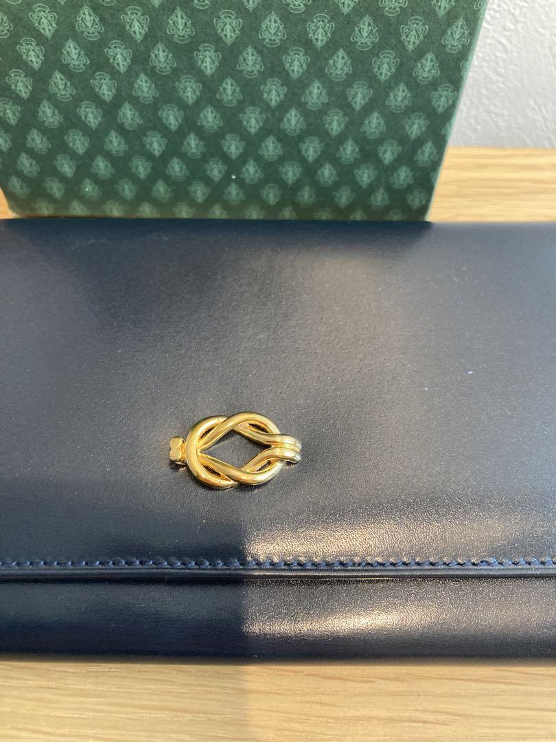 美品　GUCCI オールドグッチ　レザー 長財布　箱付き　ブラック　ゴールドビー