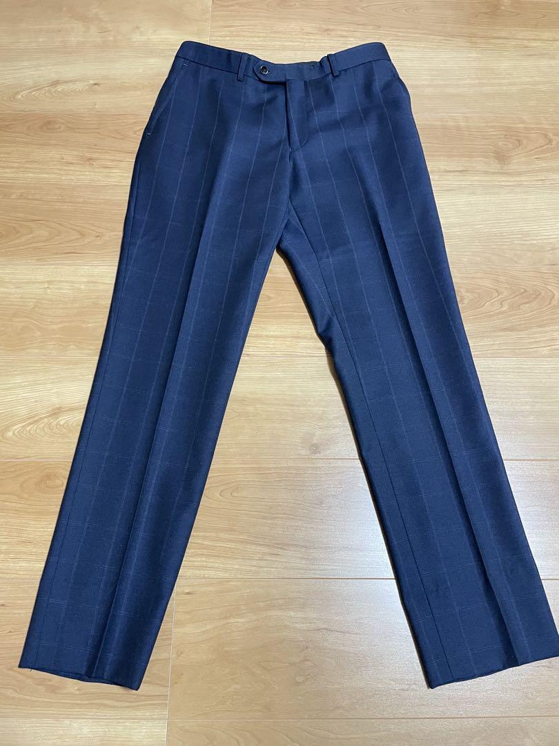 スーツセレクト【175cm/Y6】スーツ　セットアップ　紺　ネイビー　チェック