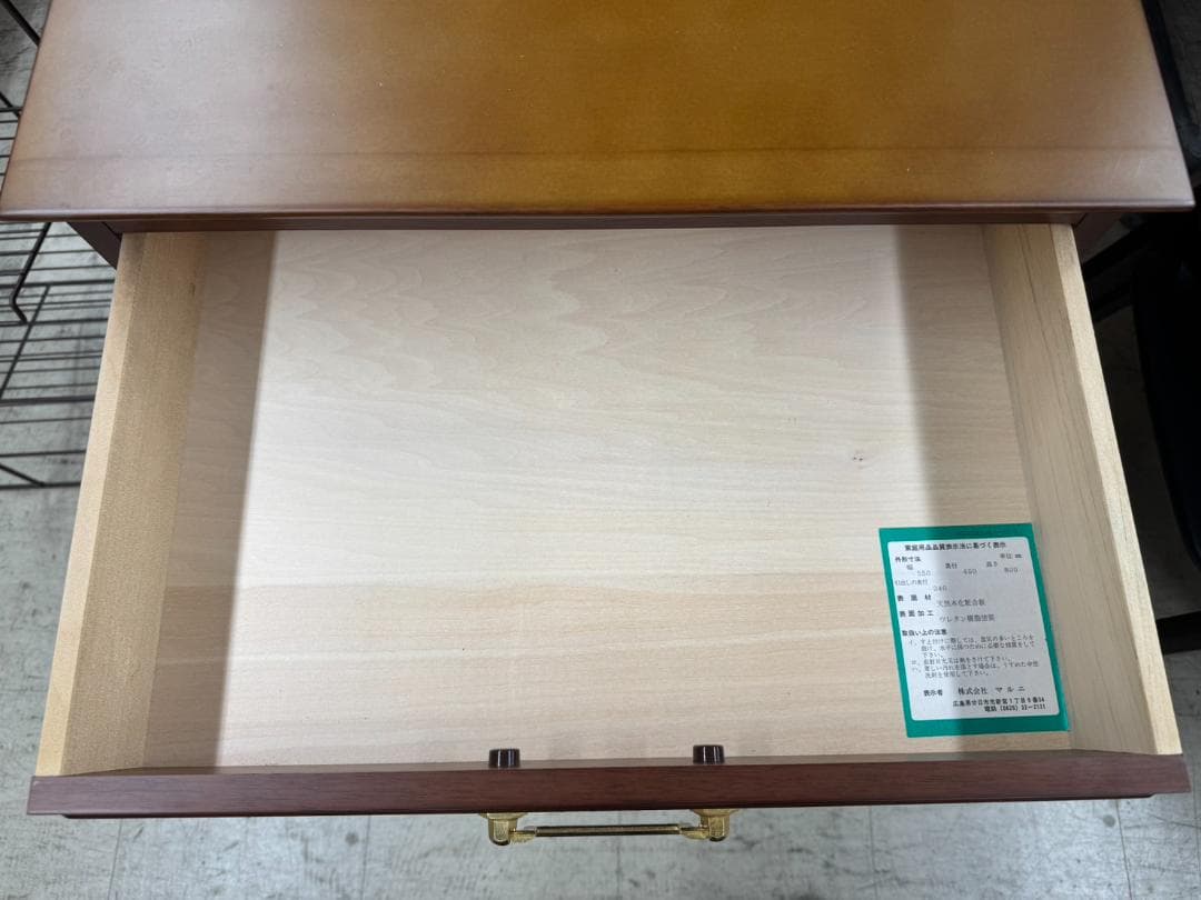 E◆マルニ製 木製チェスト5段 天然木 ウレタン塗装 E◆マルニ製 木製チェスト5段 天然木 ウレタン塗装