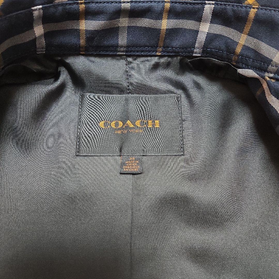 COACHチェック柄トレンチコート　XS/M　ミディアム丈　ベルト付　新品未使用