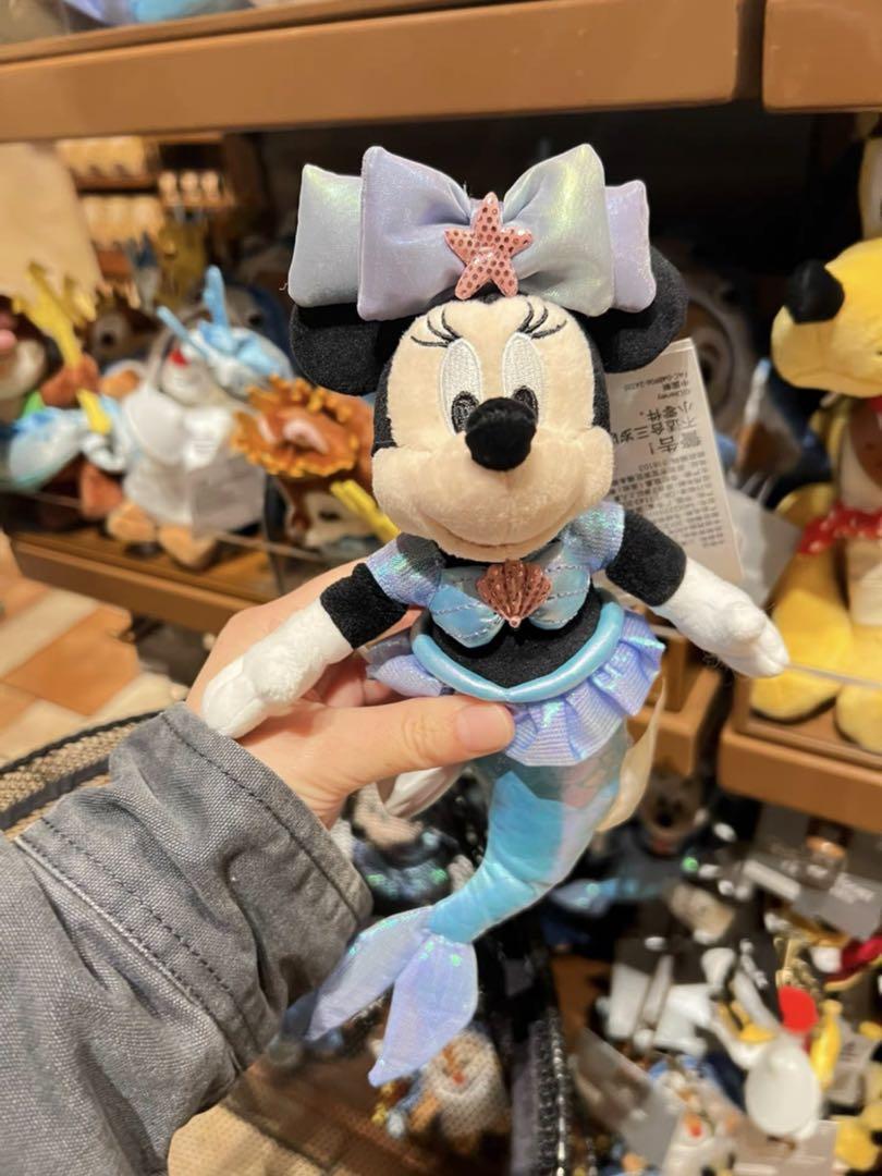 上海ディズニー ミニーマウス 人魚姫 ぬいぐるみキーチェーン
