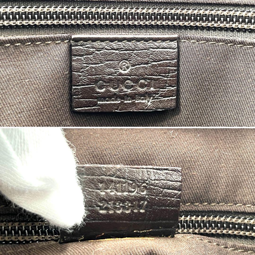 【極美品】グッチ ビジネス トートバッグ GGスプリーム レザー 肩掛け A4可