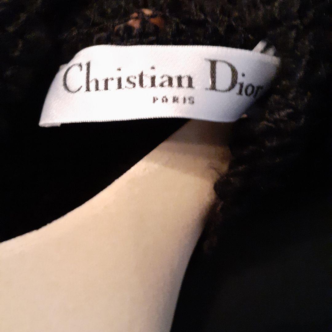 Christian Dior レース 編み ニット トップス シルク混 ブラック