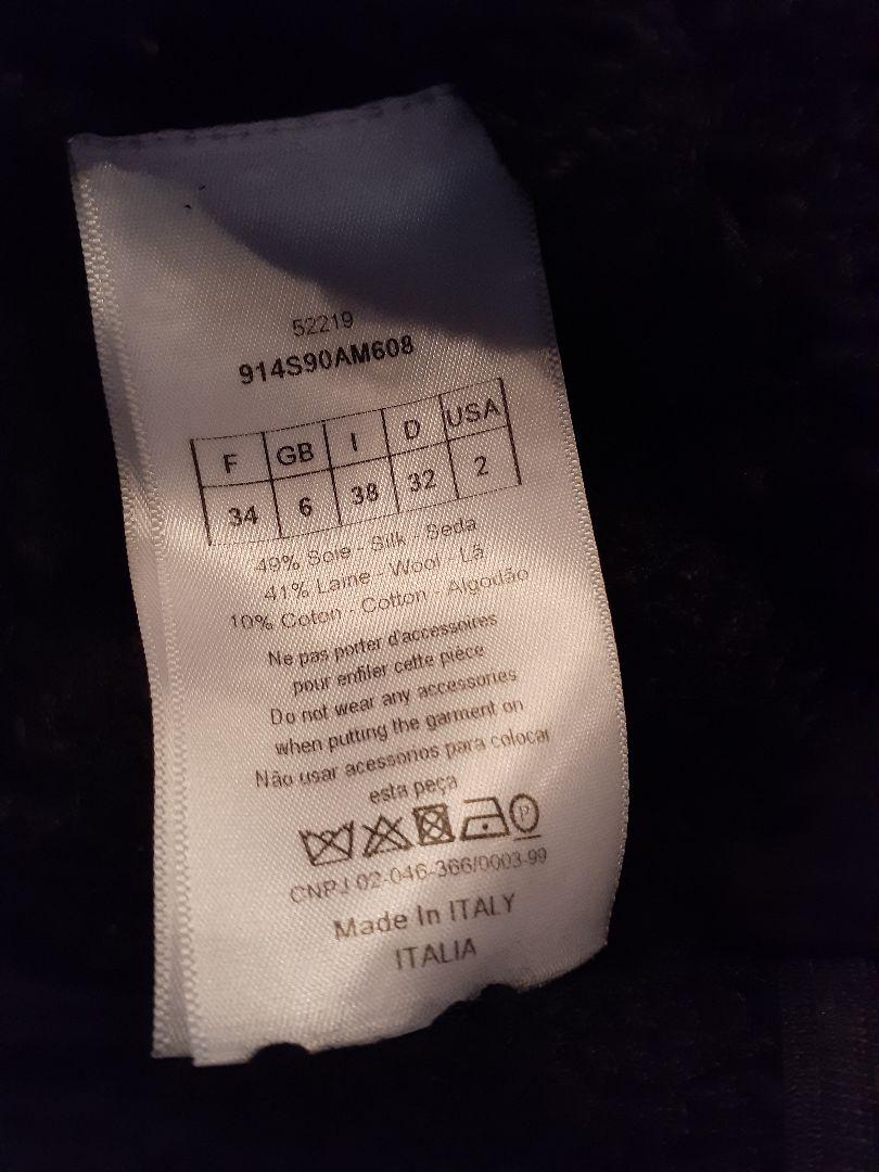 Christian Dior レース 編み ニット トップス シルク混 ブラック