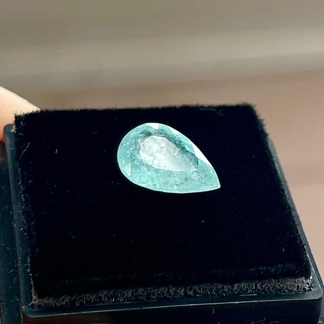 1.50ct パライバトルマリン ルース 1035 天然 ブルー 宝石鑑別書 1.50ct パライバトルマリン ルース 1035 天然 ブルー 宝石鑑別書