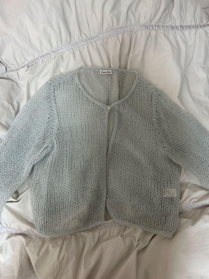 Steven Alan モヘヤ ミックス ニット カーディガン レディース