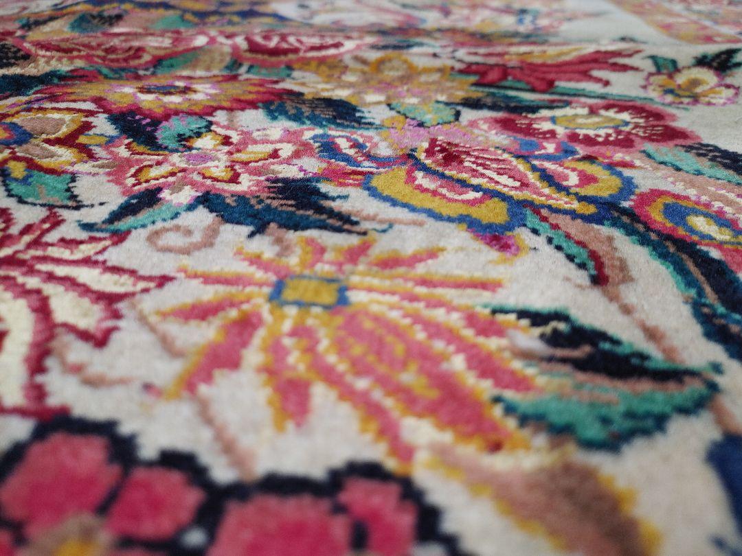 ペルシャ絨毯 ウール&シルク ケルマン 新品 181x107cm kerman