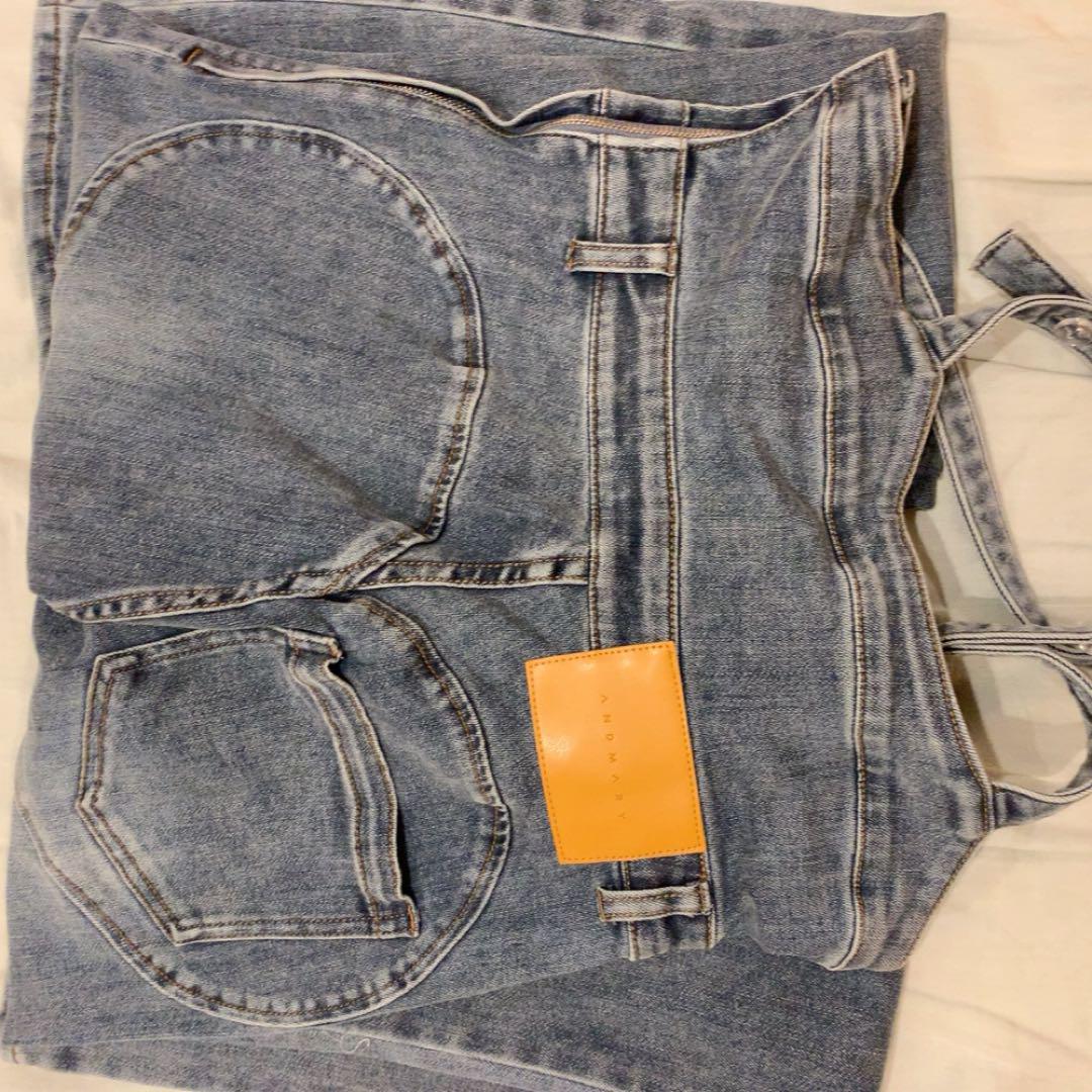 サロペット・オーバーオール・オールインワン andmary Heart hip denim allinone M Andmary Heart hip denim allinone Blue Mサイズ 新品未使用