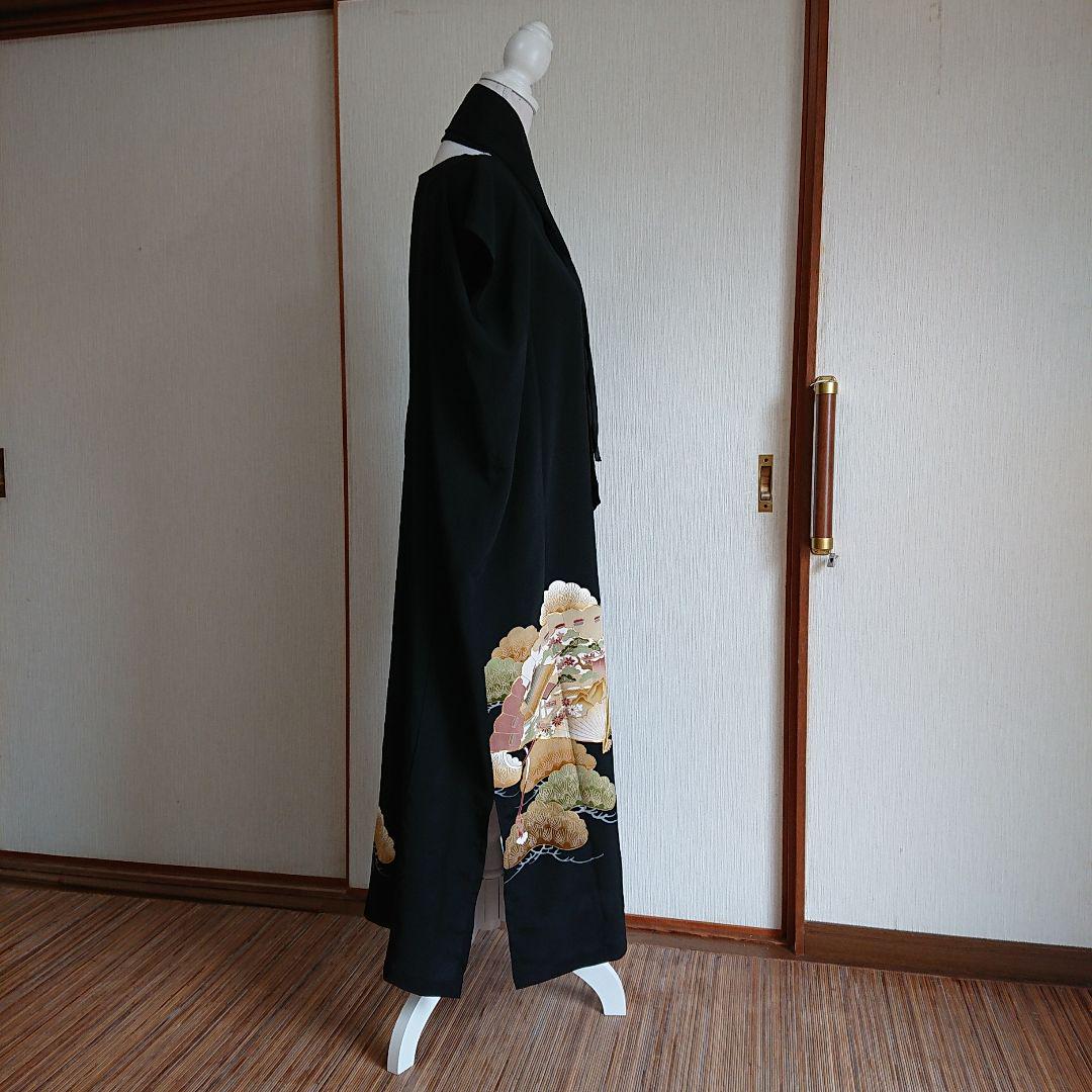 留め袖リメイク ワンピース&ボレロ リボン付き ハンドメイド