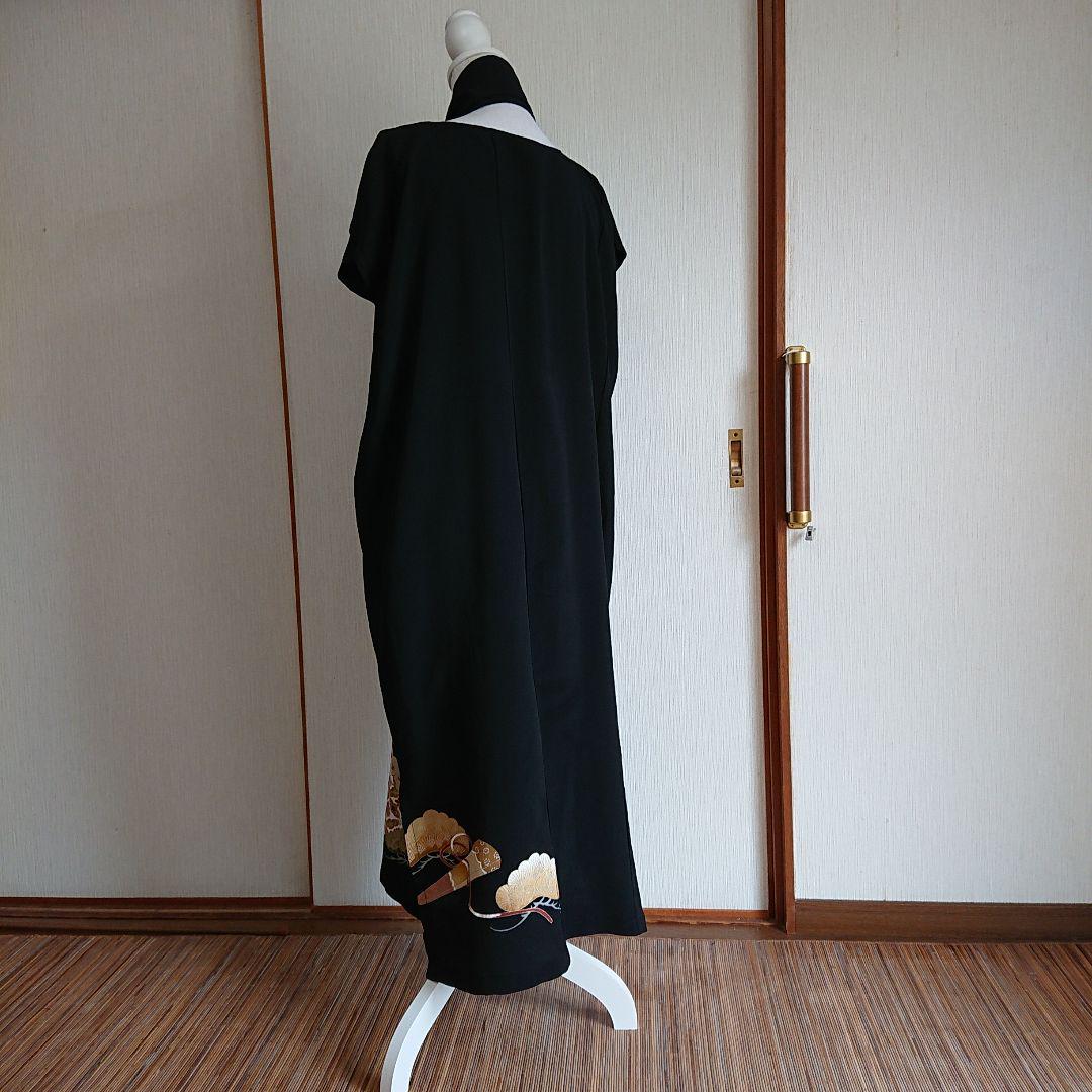 留め袖リメイク ワンピース&ボレロ リボン付き ハンドメイド