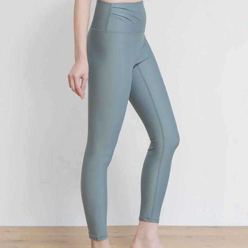 SUKALA　アシンメトリーギャザーレギンス　スモークグリーン　M 　新品