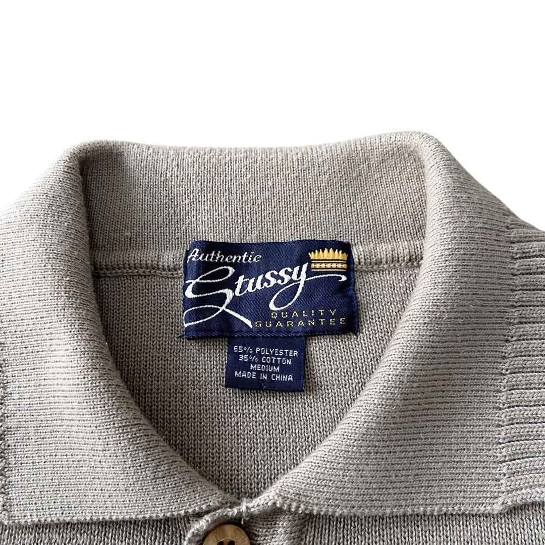 90s old stussy コットン ポロ ニット セーター