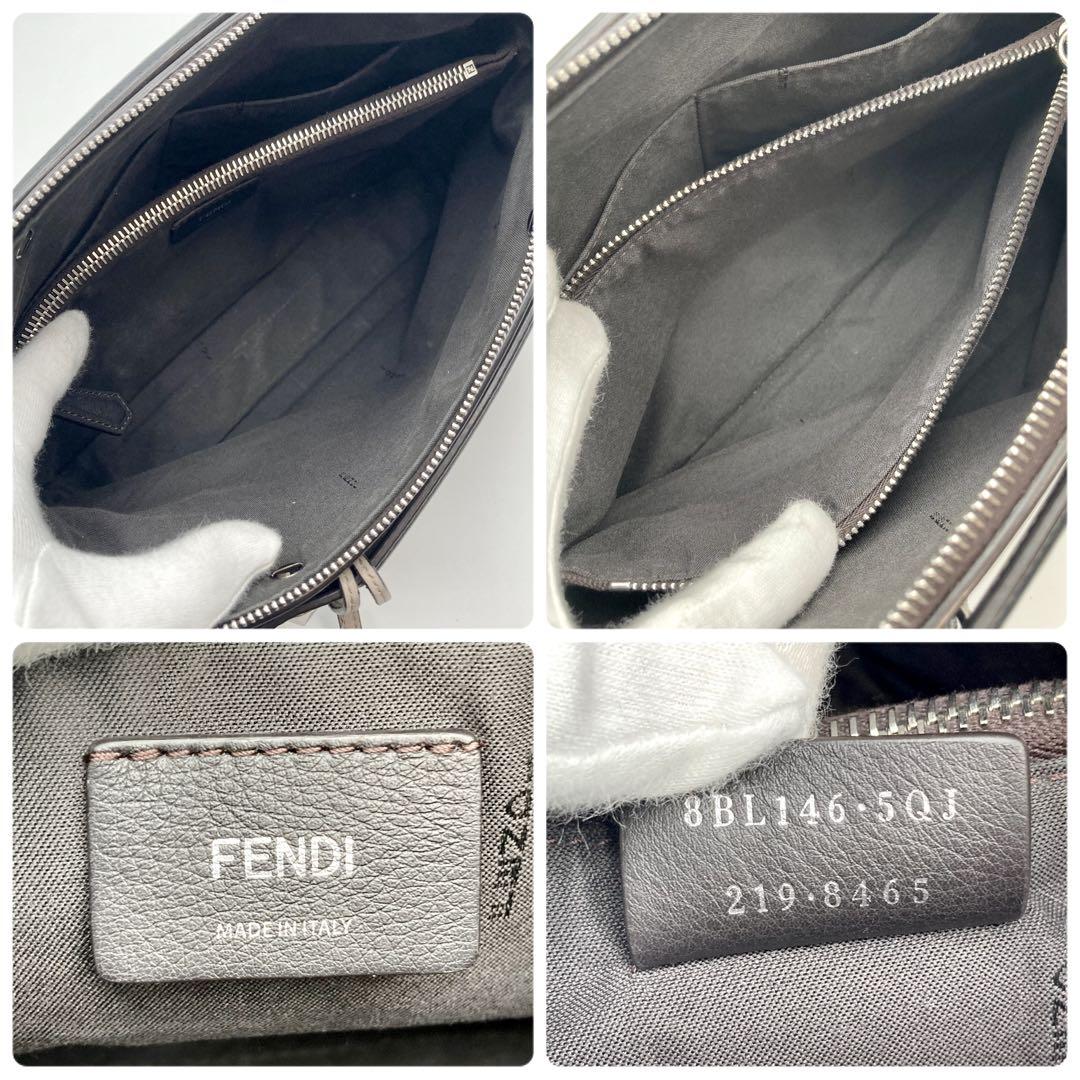 M✨ FENDI バイザウェイ ミディアム バッグ 本革 2way グレー