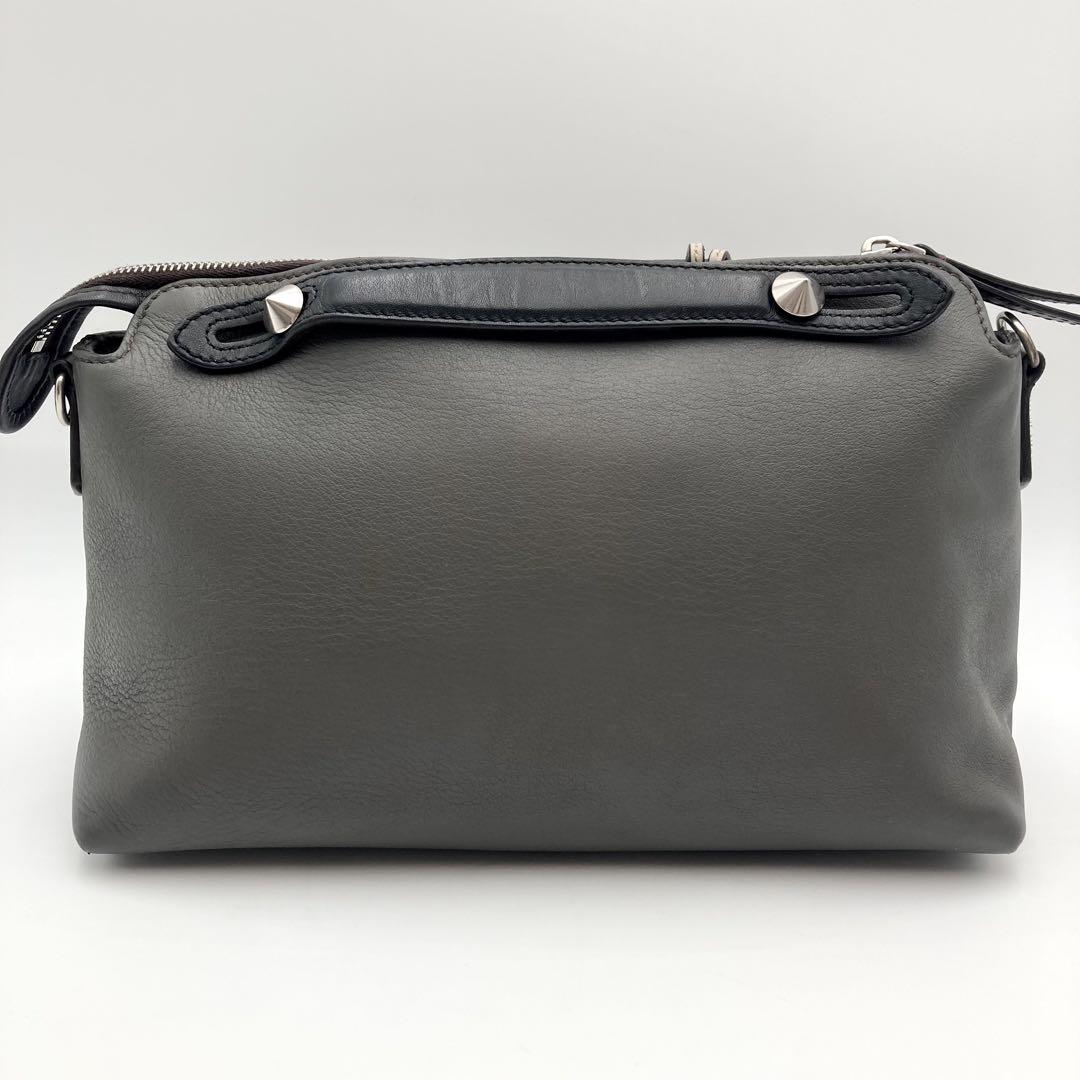 M✨ FENDI バイザウェイ ミディアム バッグ 本革 2way グレー