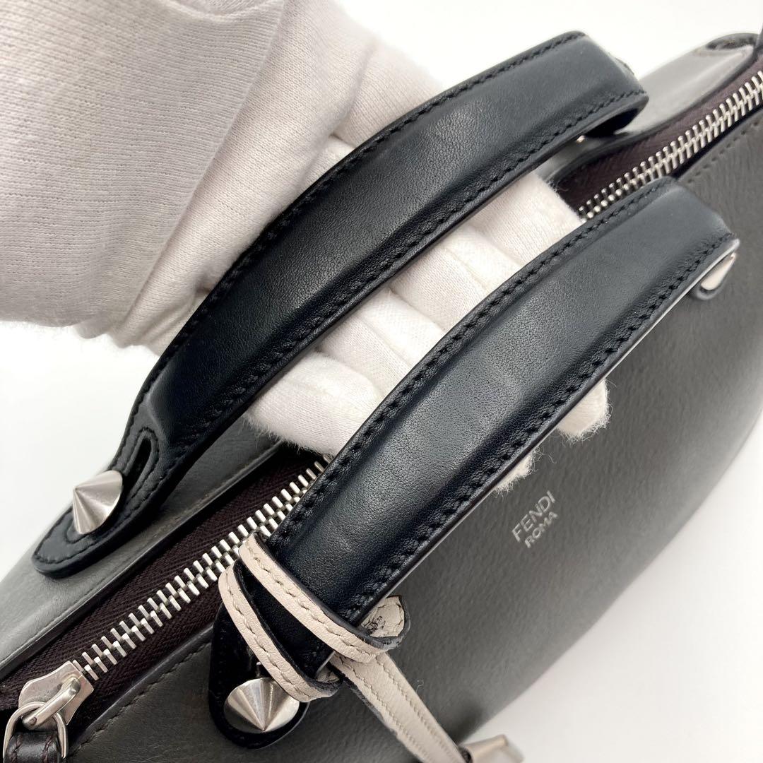 M✨ FENDI バイザウェイ ミディアム バッグ 本革 2way グレー