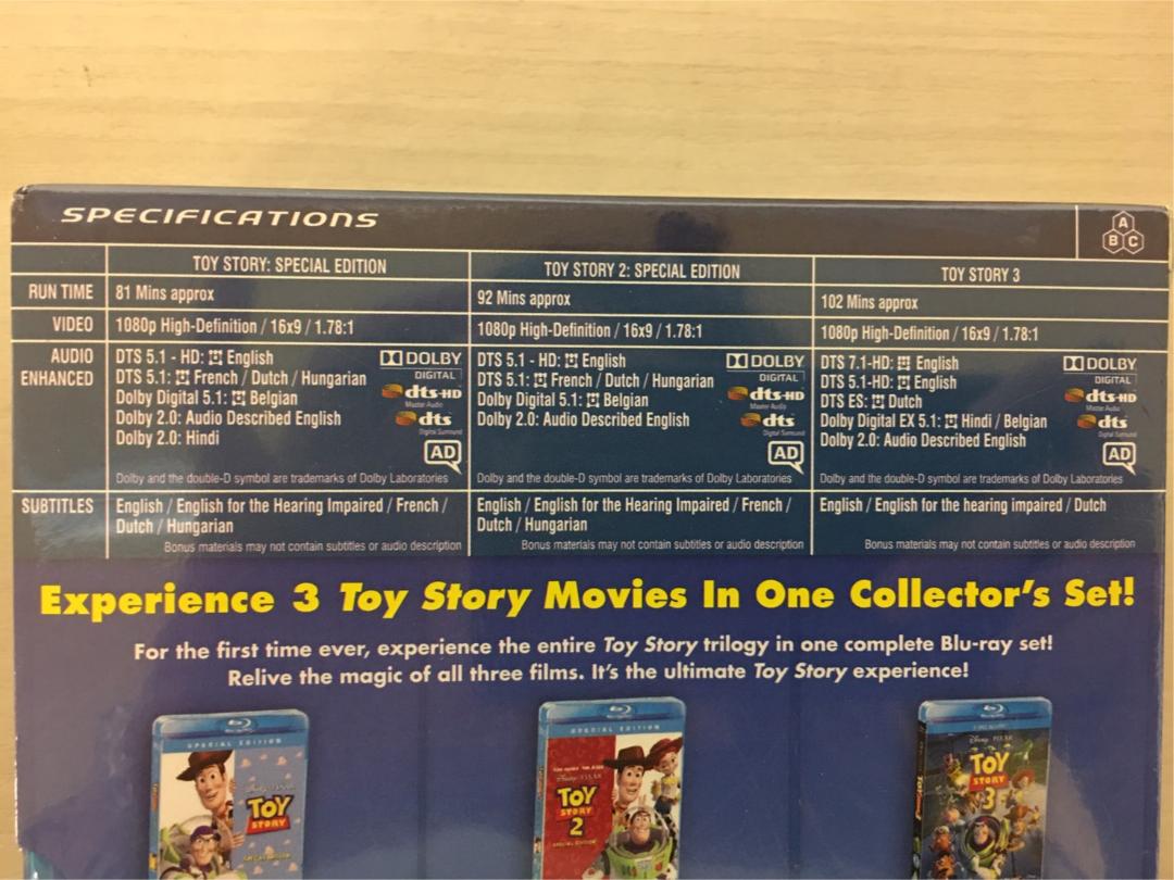 トイストーリー1-3ボックスセット 英語版 Blu-ray 輸入品