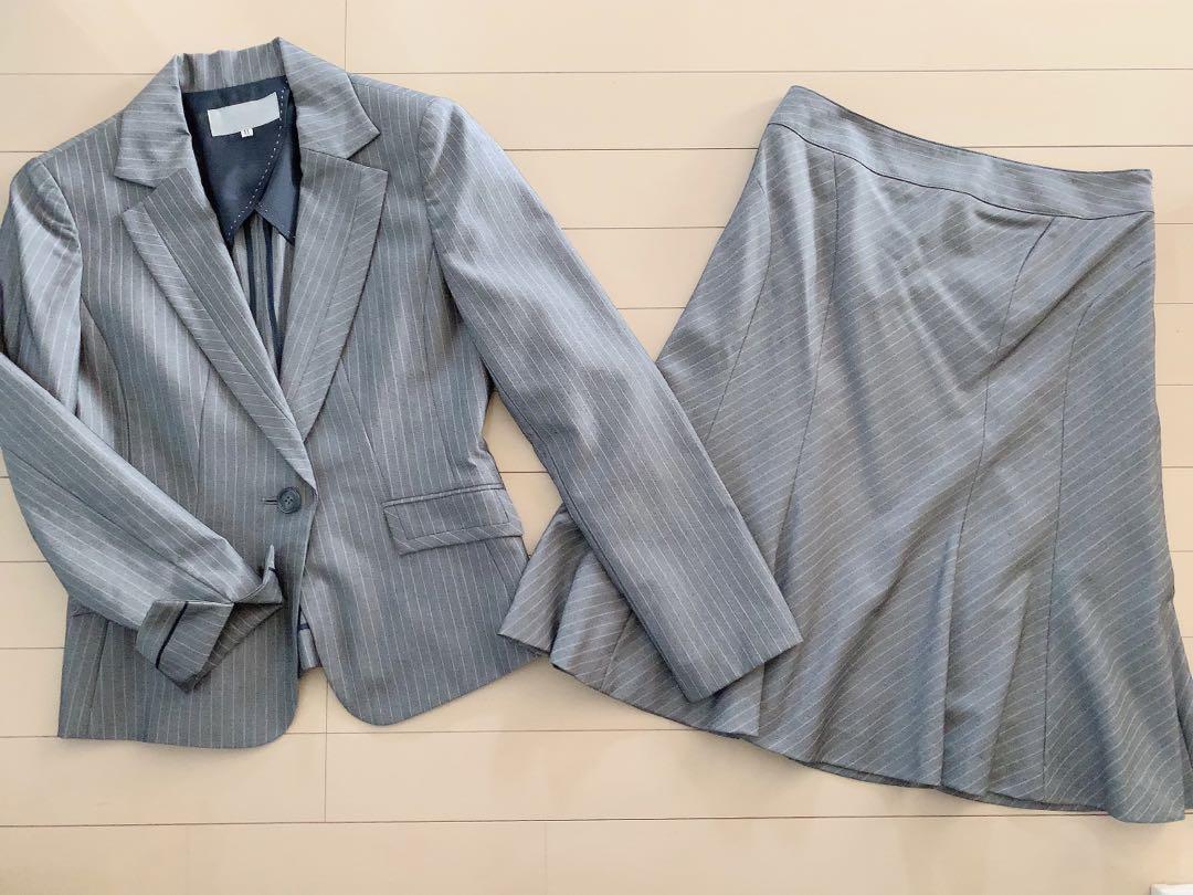 【美品】レディーススカートスーツ　2点セット