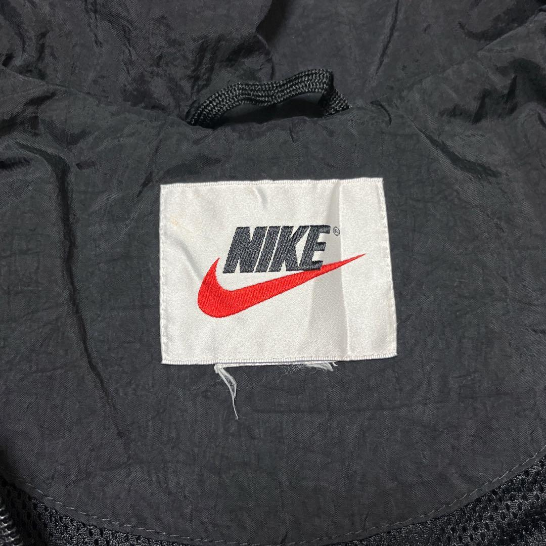 90s NIKE ナイキ ナイロンジャケット ジップアップ 刺繍 スウッシュロゴ