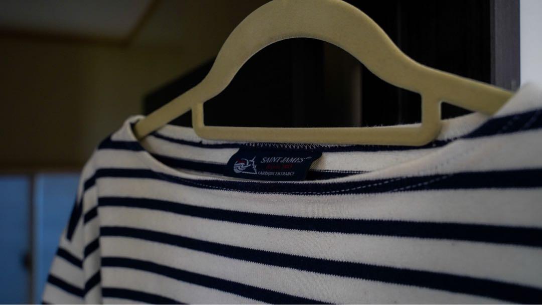 SAINT JAMES エルボーパッチ ボーダーバス クシャツ フランス製5