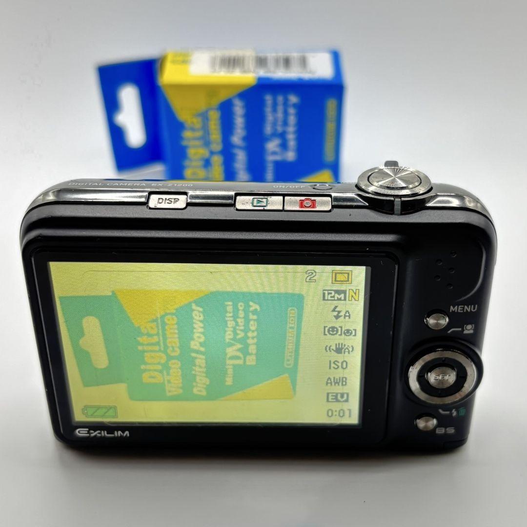 【★安心の定価販売★】 EXILIM CASIO EX-Z1200 新品バッテリー付 ブラック デジタルカメラ