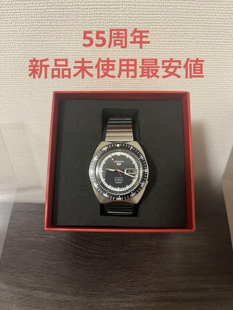 新品正規】セイコー5スポーツ55周年記念 復刻デザイン限定 SBSA223 新品正規】セイコー5スポーツ55周年記念 復刻デザイン限定 SBSA223