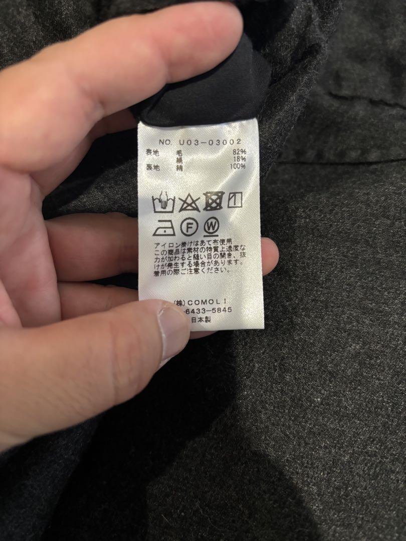 COMOLI コモリ 21AW ウールシルク セットアップ チャコール 2