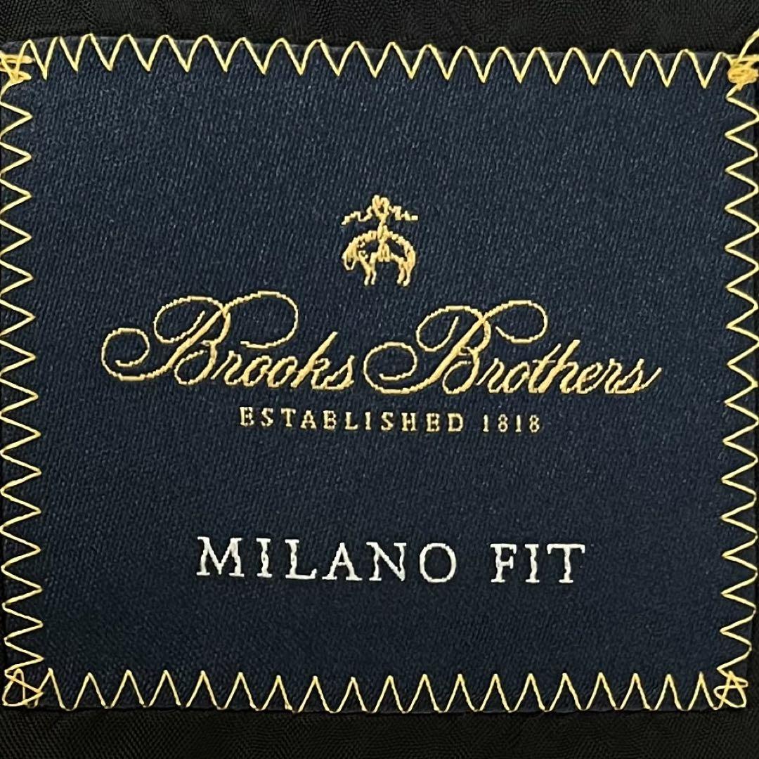 極美品 ブルックスブラザーズ レダ社 MILANO 紺ブレ 銀ボタン 段