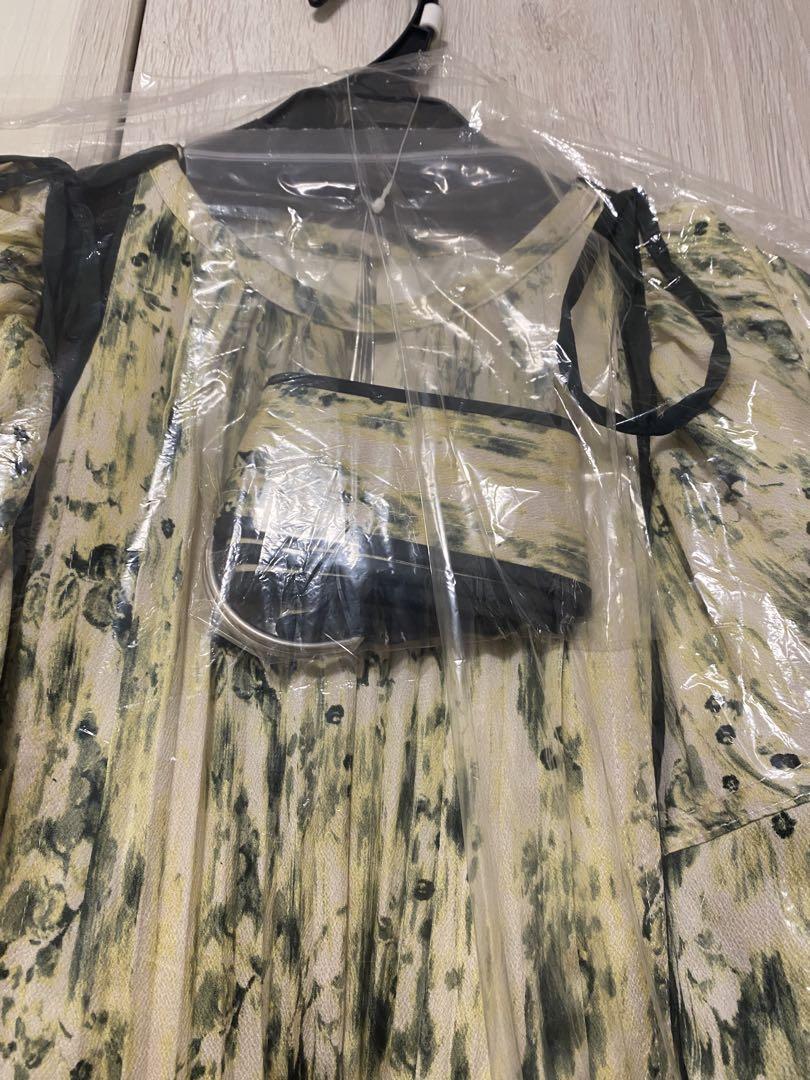 新品タグ付　SNIDEL 2WAY ボリュームスリーブプリントワンピース　M
