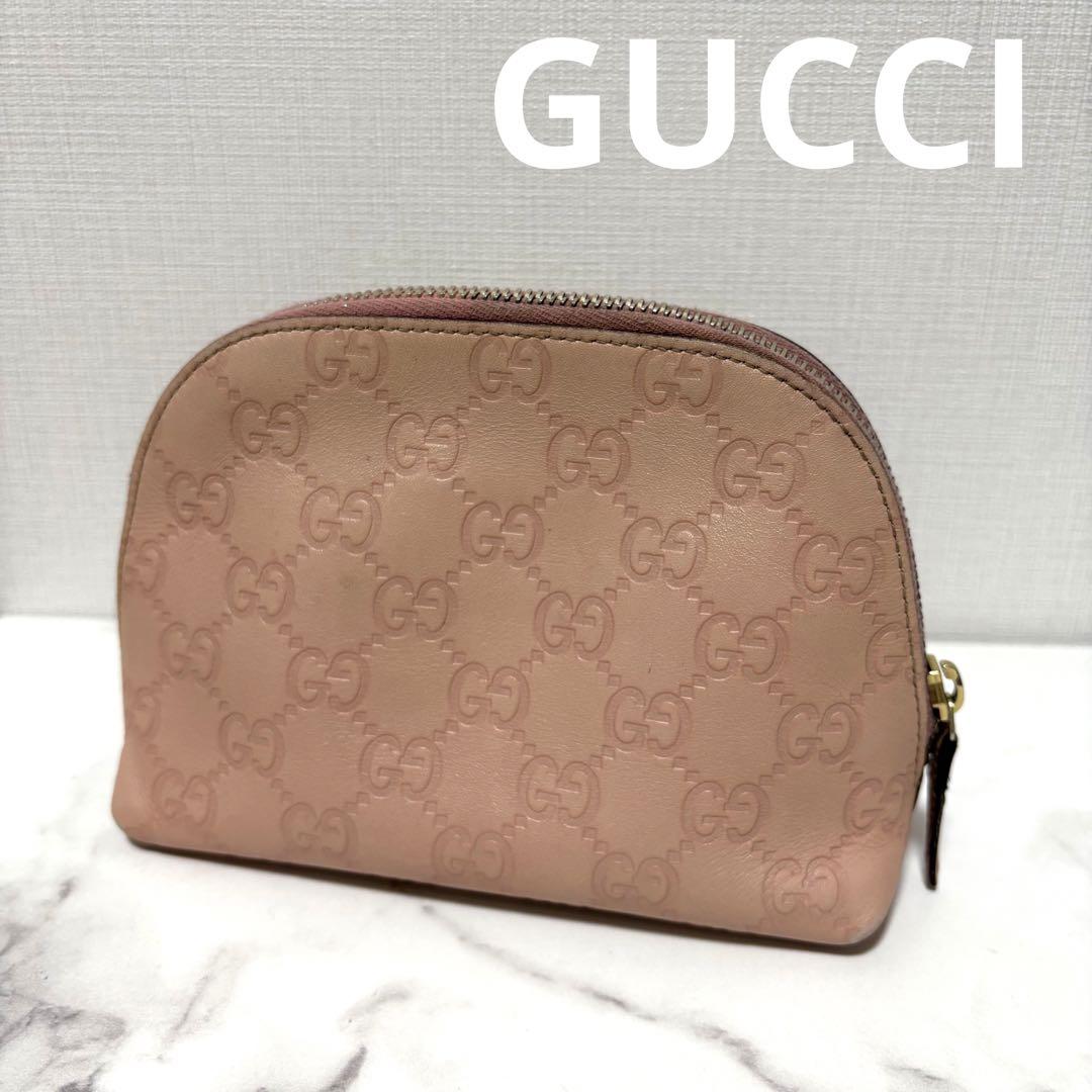 グッチ　GUCCI 化粧ポーチ　GGマーモント　ピンク