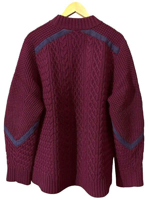 定価63,800円 美品 サカイ 16-01165M モックネック ニット L