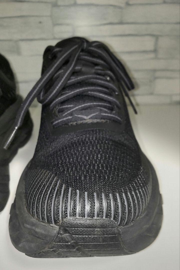 HOKAONEONE BONDI7WIDEブラックメッシュスニーカー24cm厚底