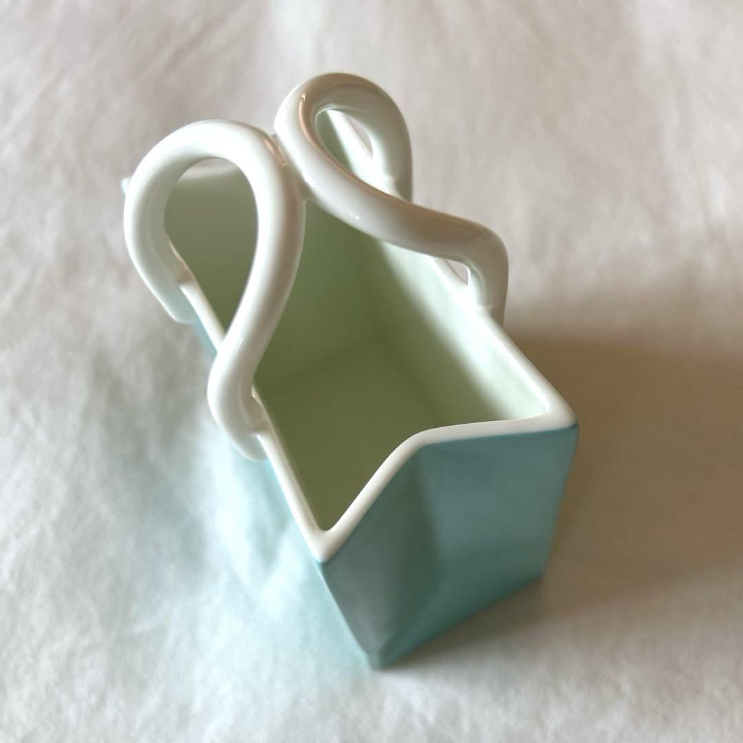 ティファニー 廃盤品 希少 ショッピングバッグ　オーナメント 陶器 高品質】 Tiffany & Co. - TIFFANY ショッピングバッグ型 陶器