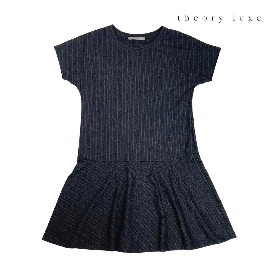04T597☆ theory luxe 春夏 薄手 サマーウール ワンピース