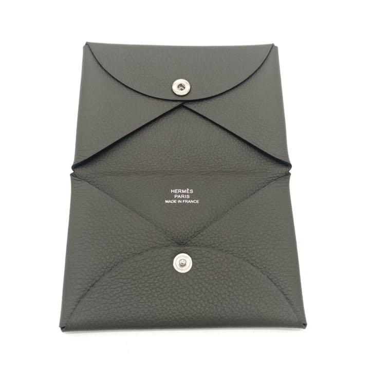 未使用 》 エルメス HERMES カルヴィ 名刺入れ 小銭入れ