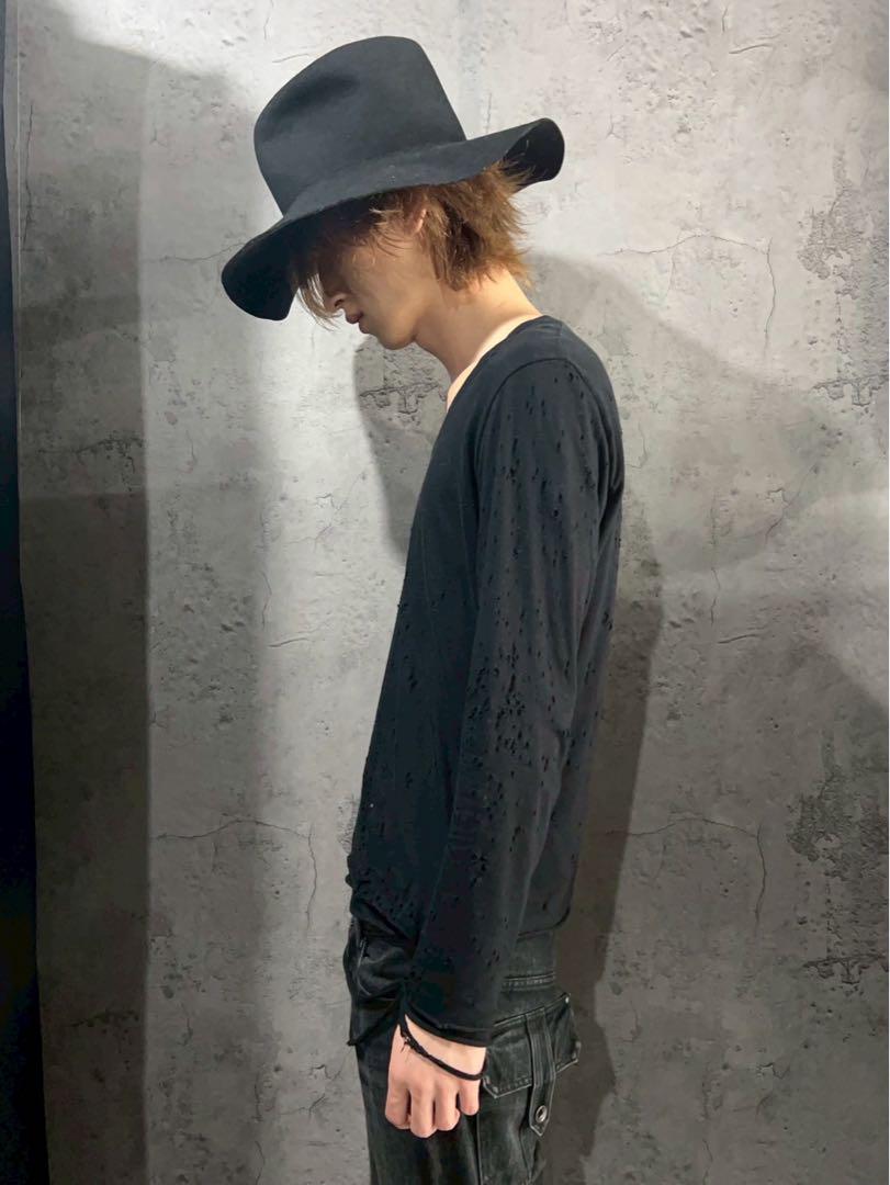 トップス \"Shellac\"Damage Layered l/s