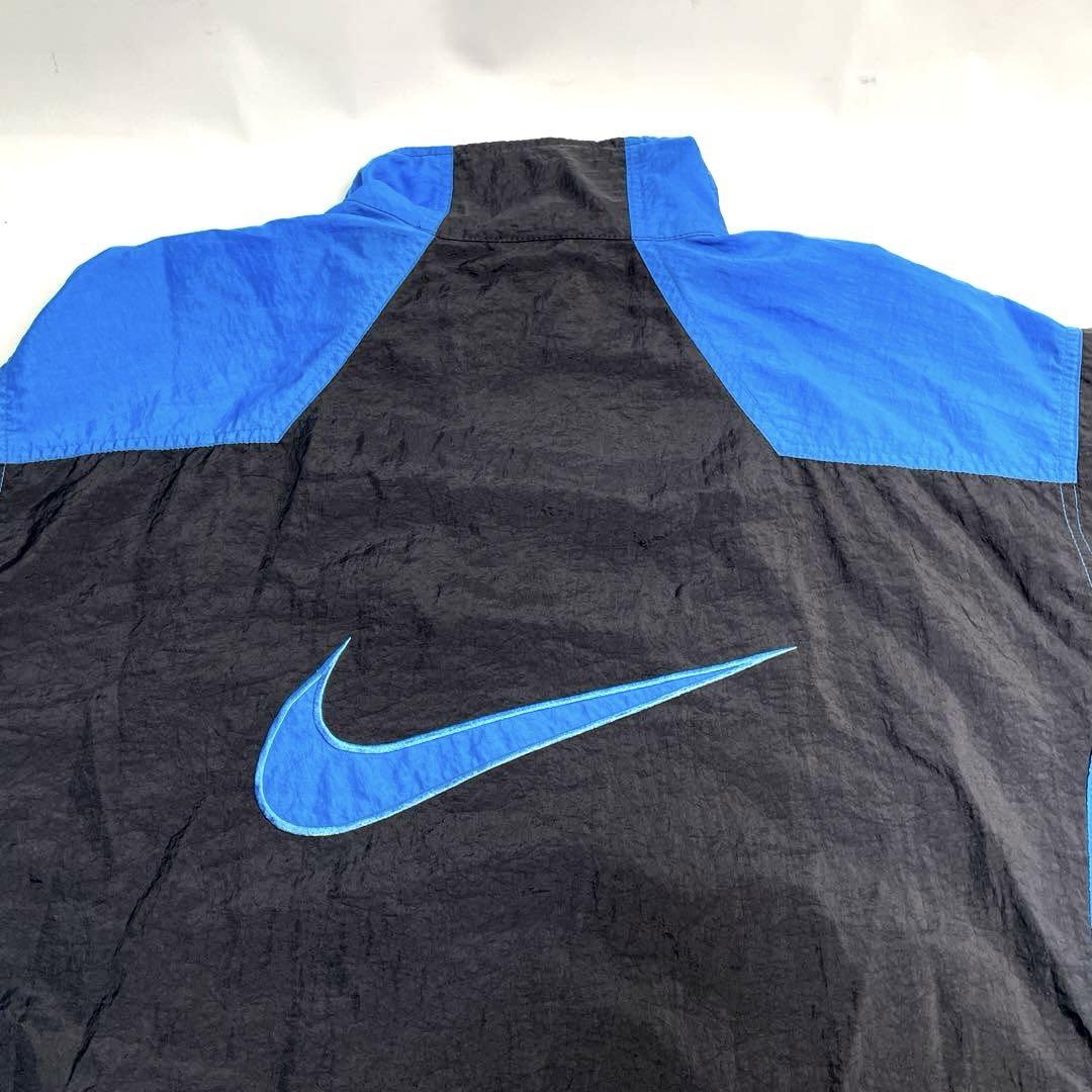 90s nike ナイキ ナイロンジャケット プルオーバー 両面刺繍