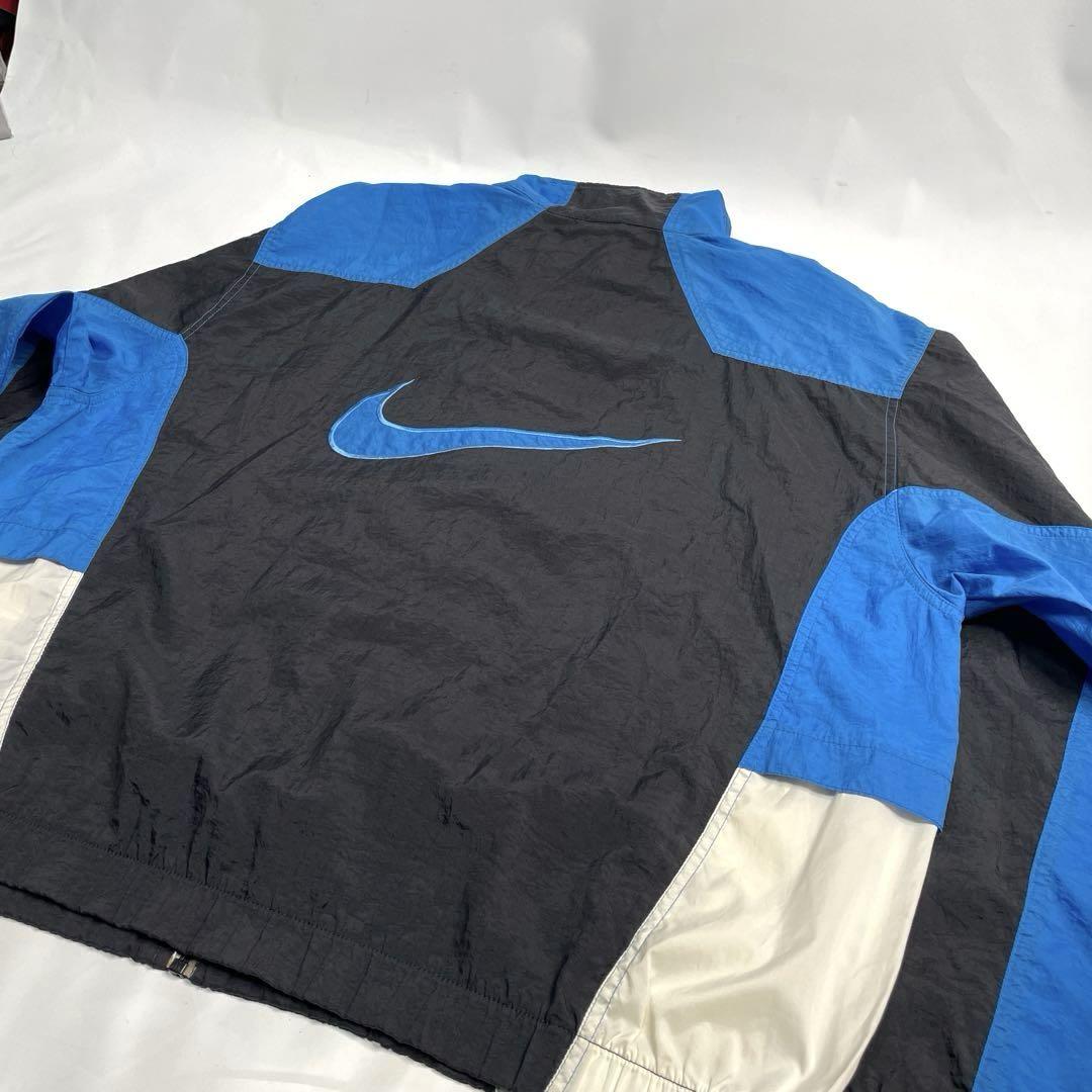 90s nike ナイキ ナイロンジャケット プルオーバー 両面刺繍