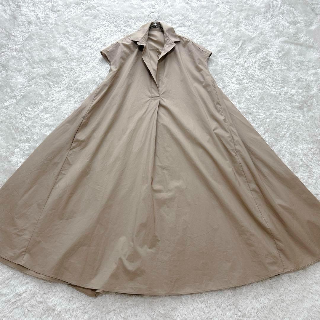 Radiate スキッパーシャツワンピース　ベージュ　カットソーワンピース
