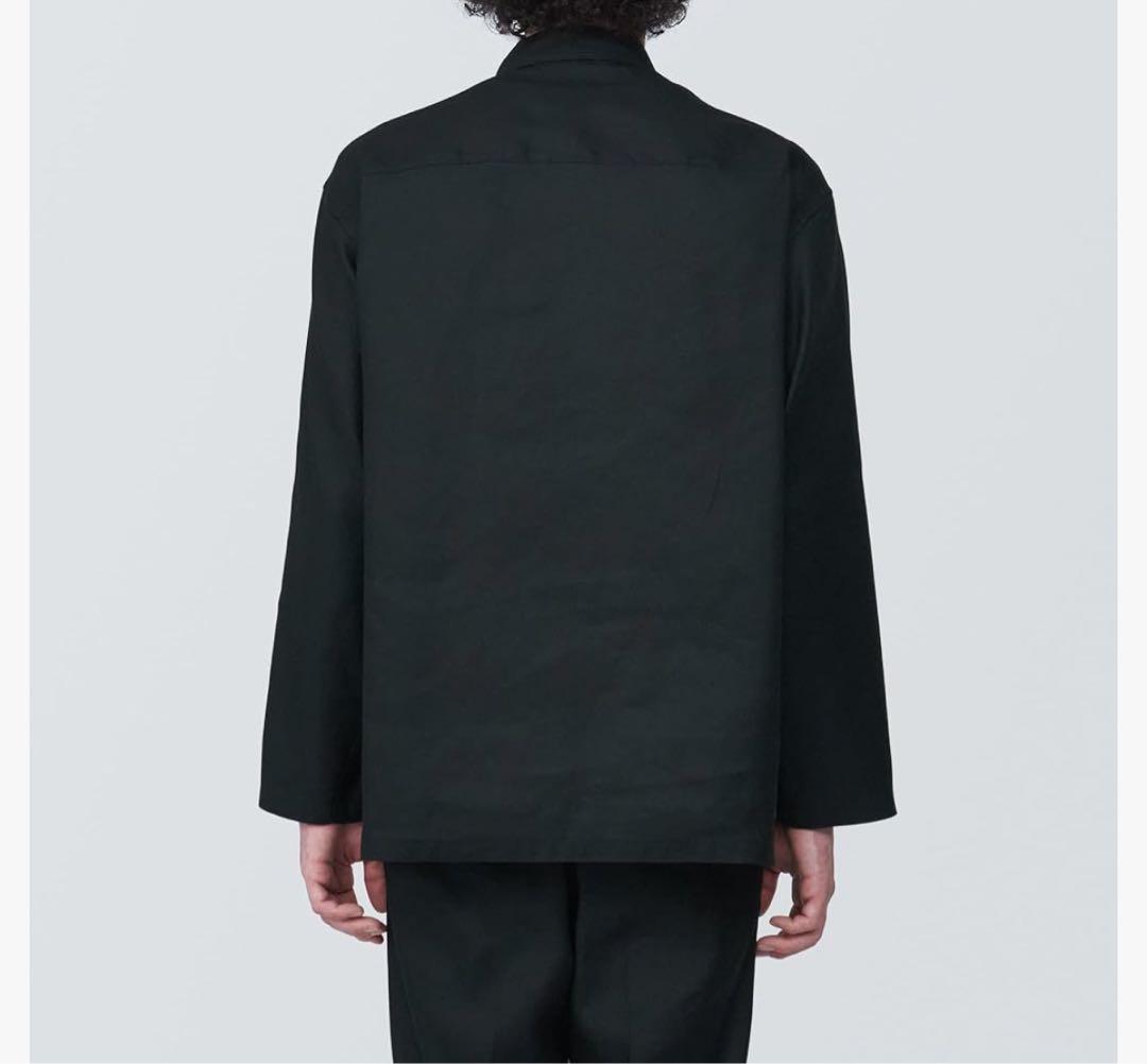 無印　ヘンプ混シャツジャケット　MUJI ブラック