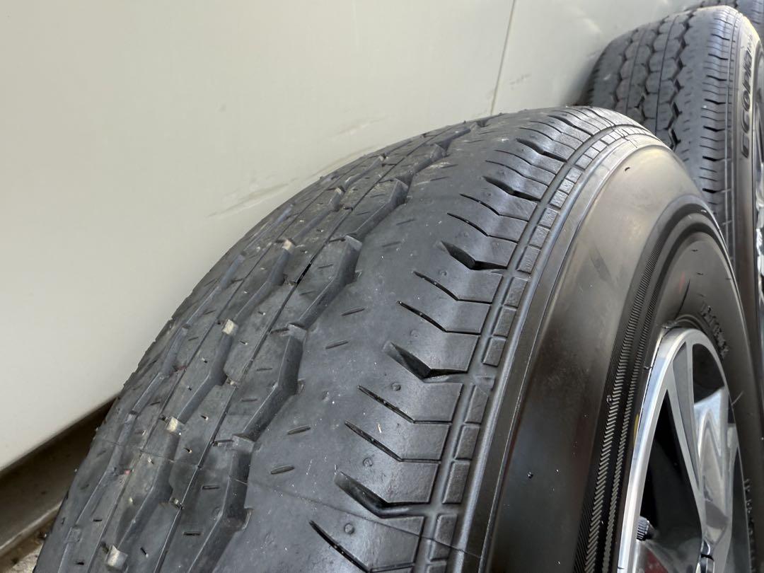 新車外し ハイエース 送料込み 195/80R15 ブリヂストン4本純正アルミ