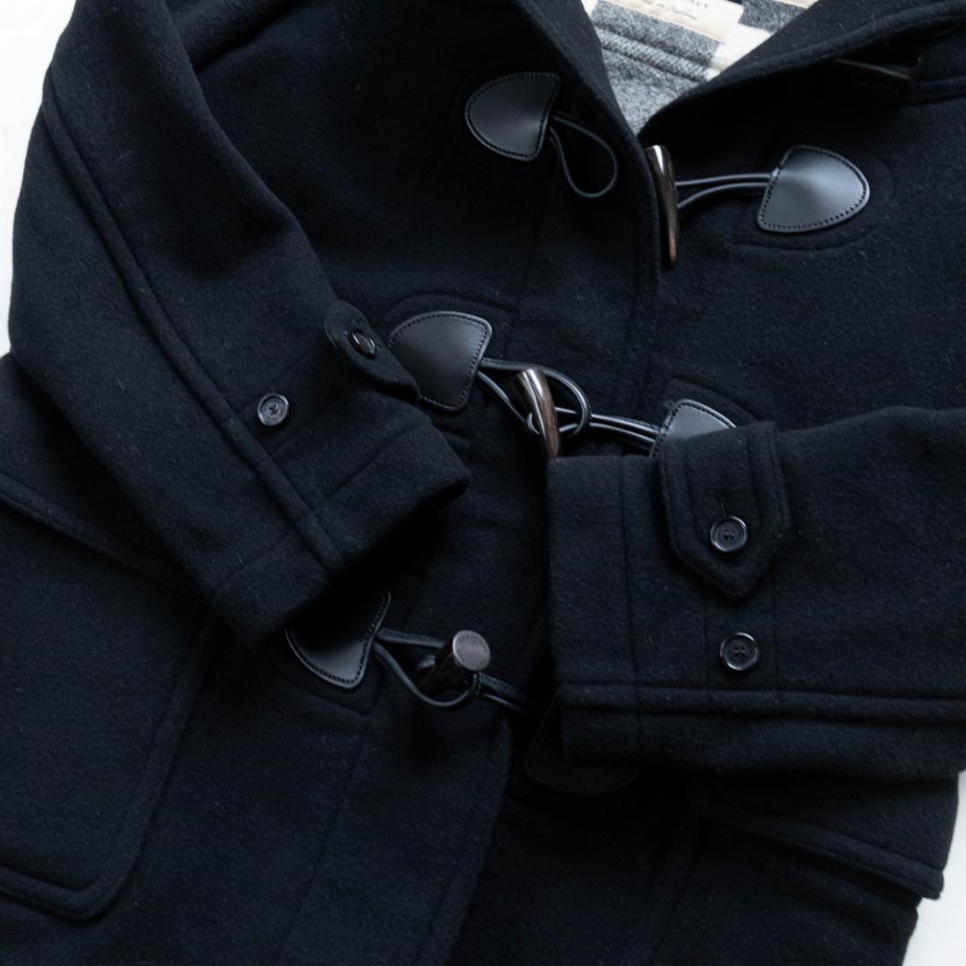 BURBERRY】 ダッフルコート メガチェック ブラック 現行 BURBERRY】 ダッフルコート メガチェック ブラック 現行