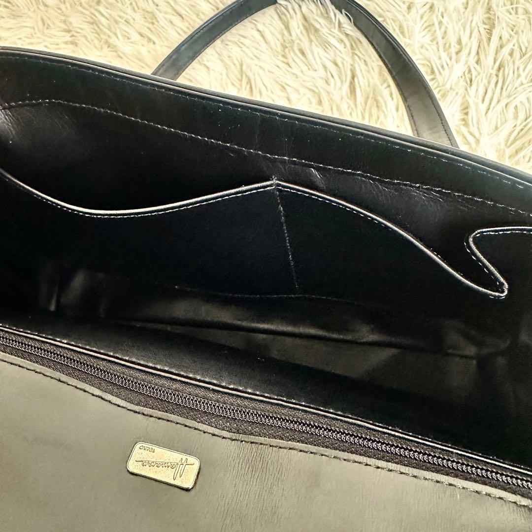 【美品】ハマノ 皮革工藝 レザー ハンドバッグ ソフィリア 廃盤品 ブラック 【美品】ハマノ 皮革工藝 レザー ハンドバッグ ソフィリア 廃盤品 ブラック