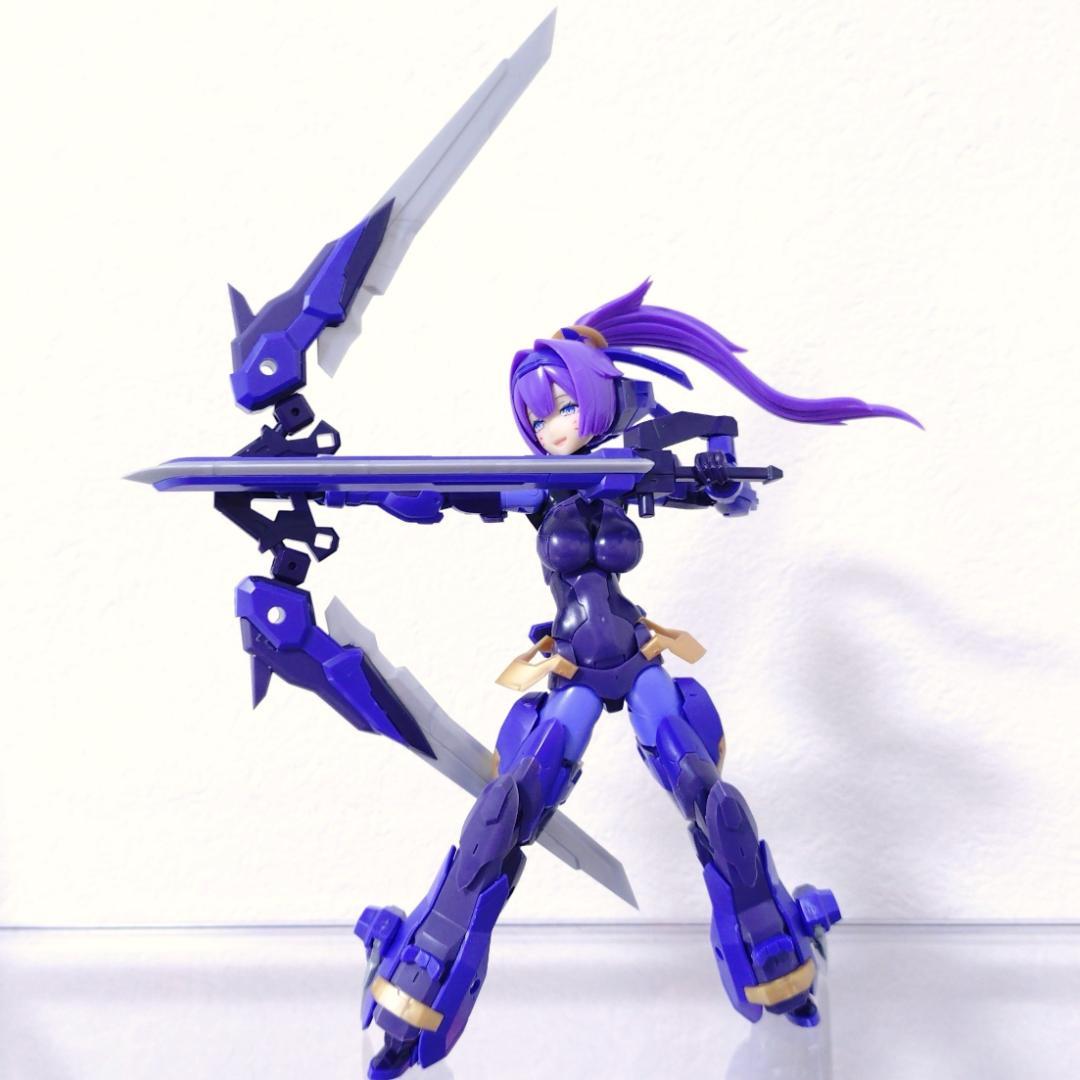 コトブキヤ メガミデバイス 朱羅 弓兵 影衣 武装態＆素体 2体セット 組立済