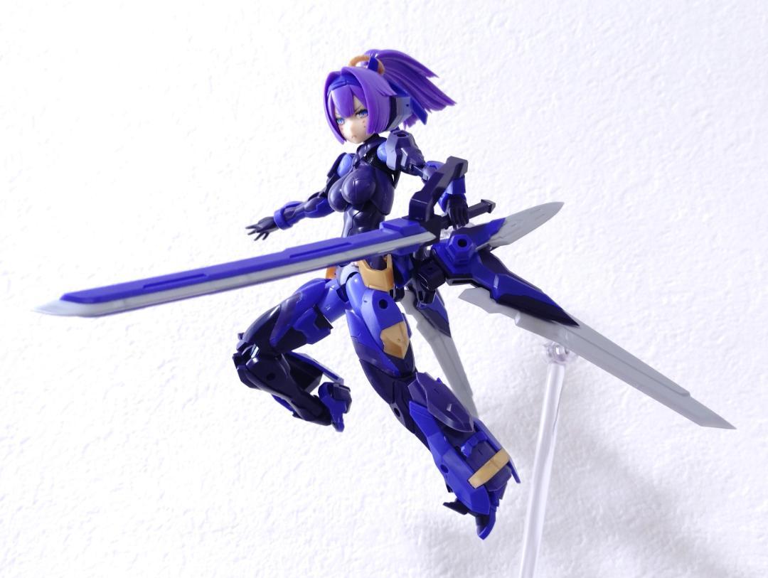 コトブキヤ メガミデバイス 朱羅 弓兵 影衣 武装態＆素体 2体セット 組立済