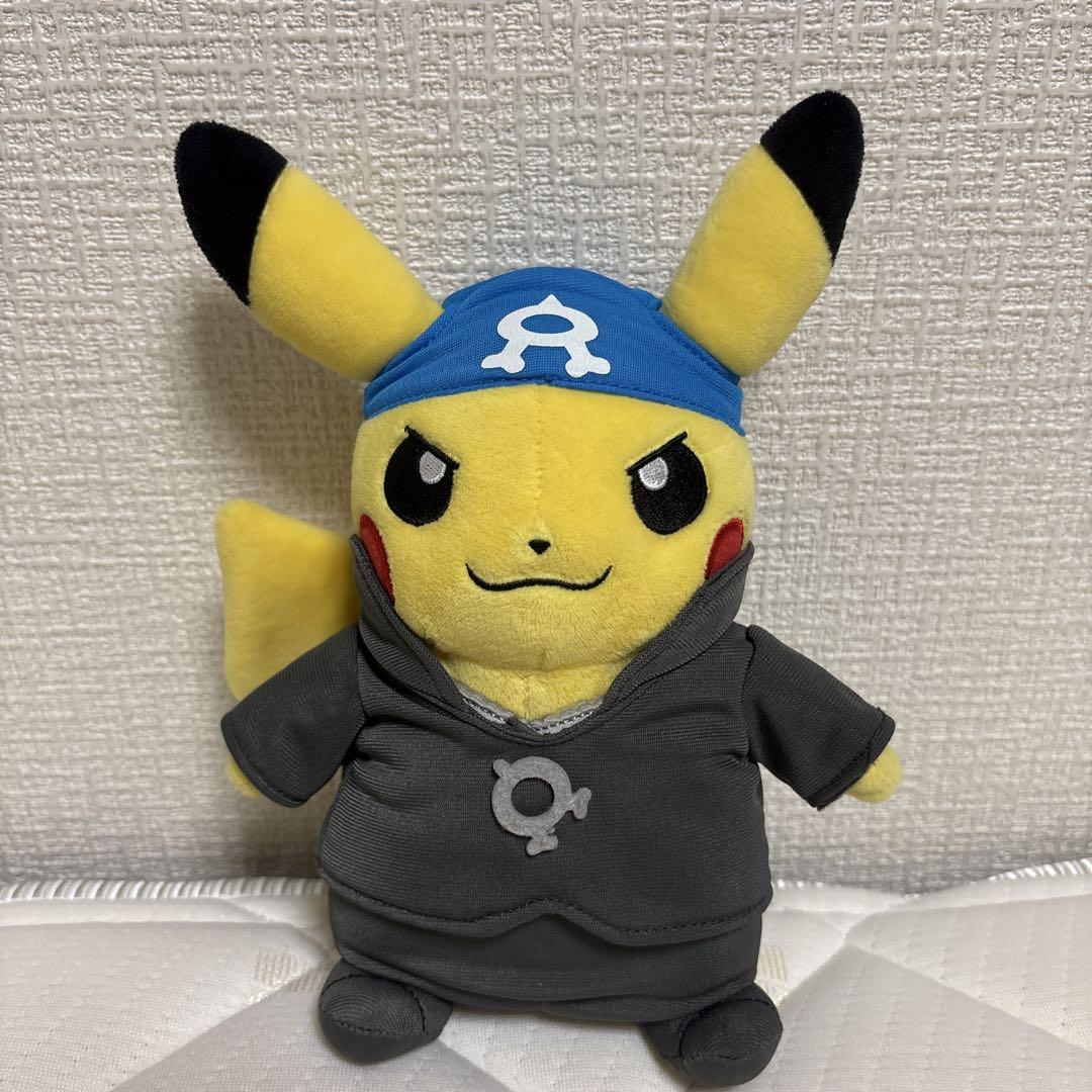 ボスごっこピカチュウ ぬいぐるみ アクア団 - メルカリ